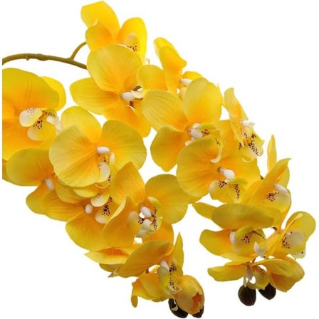2 Kunstige Orkide Stilker Real Touch Orkide Høyde Falsk Phalaenopsis Blomst Kunstig Blomst for Hjem Bryllup Blomsterdekorasjon CDQ