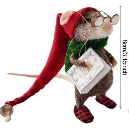 Håndlaget vinter juledekorasjonssett med kongler og bånd [D]