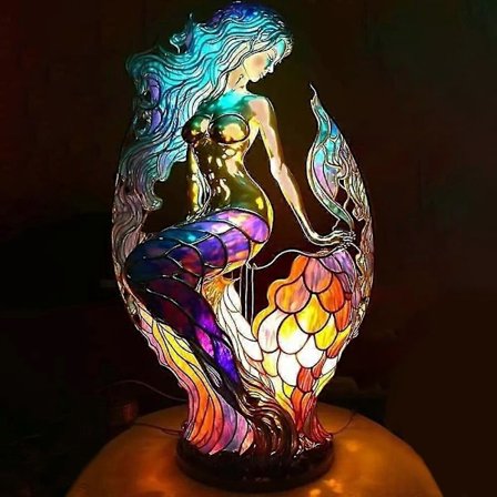 3D Dyre Bordlampe Serie Farget Glass Nattlampe Retro Skrivebordslamper