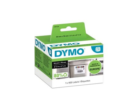 DYMO Etikett LW 70x54mm 400/fp - Lyreco - Kontorsmaskiner - Etikettskrivare och etiketter - Etiketter - Dymo