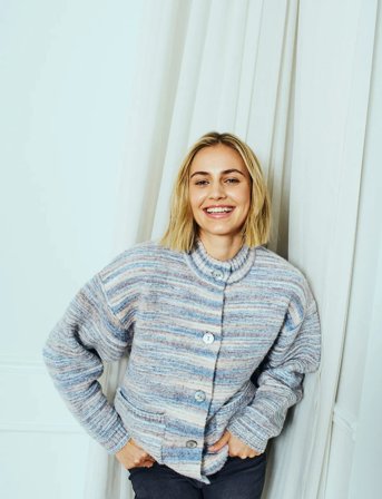 FREE/QUENT Fqgrsclas-Cardigan - Blue - S