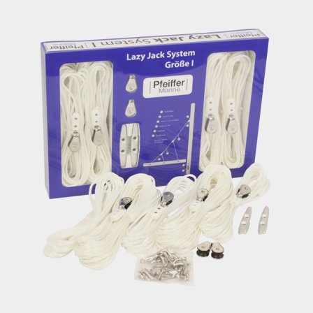 Lazy jacks / lazyjacksystem Pfeiffer Marine System 1, passar båtar upp till 9 meter (30 fot)