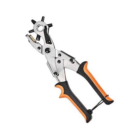 XJ-Lærhulltang, sett for belter, sko, stoff, gjør-det-selv- og håndverksprosjekter, bruk med flere hullstørrelser – maks