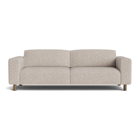 Toledo 3-Sitzer-Sofa in Puente Hell Greige, minimalistisches Design, hochwertige Nozag-Federn, Maße 237x56x78cm, stilvolles Polstermöbel.