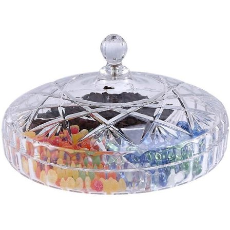 Transparent Fruktskål Torkad Fruktskål Valnötsskål Kreativ Enkel Godis Fruktskål Torkad Snacks Skål Med Lock Modern 25x15cm