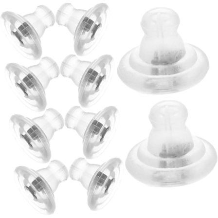 Silikone Øreringe Bagstykker til Ørestikker 10 stk. Øreringe Sikkerhedsbagstykker Pierced Plug Safe Lock til Tunge
