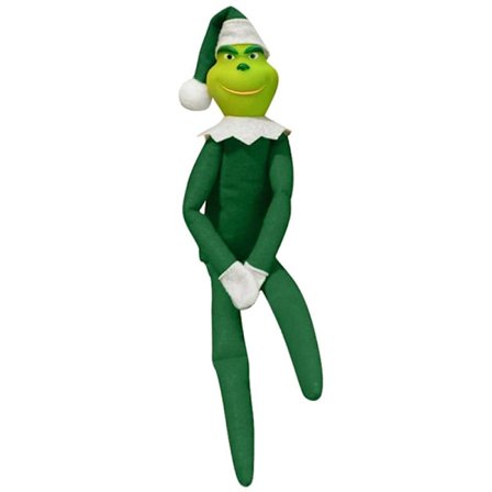Jul grön monster Grinchen långbenta älva docka ornament dekorativ docka hänge kreativ docka hänge