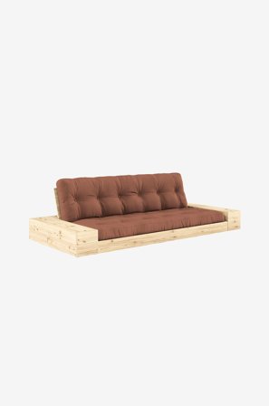 Karup Design - Base Bäddsoffa m. 2 sidolådor Tre sittplatser - Brun - Bäddsoffor - Från Homeroom