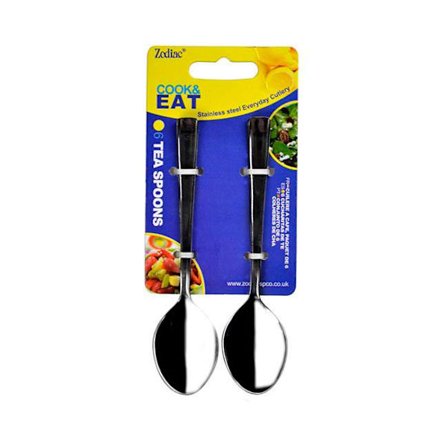 Teskedar på kort 6-pack En Storlek En Färg