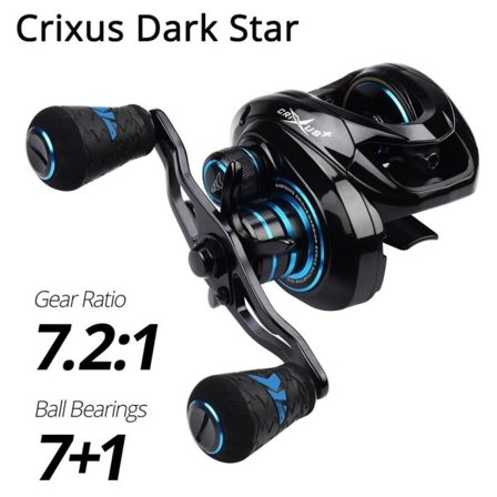 Crixus 7+1BBs 8KG Max Drag 206g Super Light Weight Baitcasting Reel Magnetic Brake System