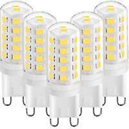 G9 LED 3W Varmt Hvit 3000K, G9 LED Pærer 350lm, Ekvivalent Til 28W 40W Halogenpære, 5stk