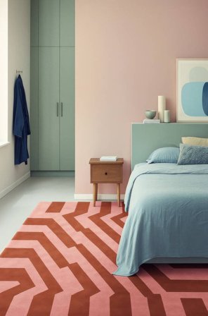 Ziggy Teppich - Rost/Rosa 160X230 Wolle