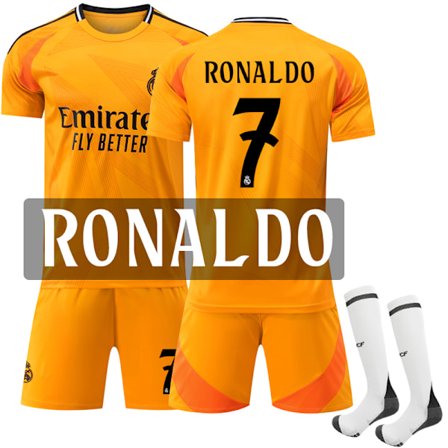 24-25 Real Madrid udebane Børnefodboldsæt nr. 7 Ronaldo