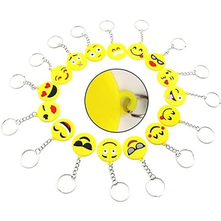 64 stk. smile nøglering, god puslespil emoji idé Gave Metal, emoji