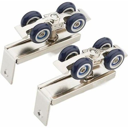 2 st möbelhjul runda skjutdörrar glas hårdvara hängande remskiva dämpare skena hjul balkong skjutgarderob 4 hjul