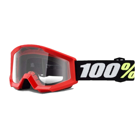 Crossbriller 100% Strata Mini Junior, Klart Glas Rød