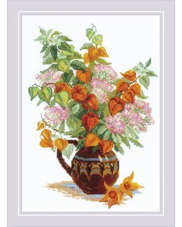 Broderikit Billede Efterårsbuket - Riolis