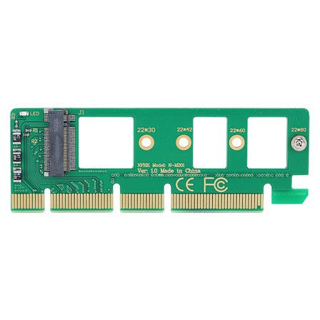 Adapter Overføring Ekspansjonskort PCIE 3.0 x4 x8 x16 til NVME M.2 NVMe SSD Grønn ABS