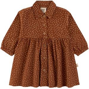 Buddy & Hope GOTS Dotted Corduroy Dress Cinnamon 62/68 cm - Dresses - 62/68 cm - Brown - Mädchen