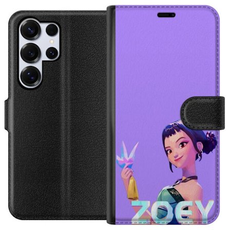 Kompatibelt Lommeboketui til Samsung Samsung Galaxy S25 Ultra Kpop Demon Hunters Zoey Karakter Magisk Krystall Våpen Mystic Glow