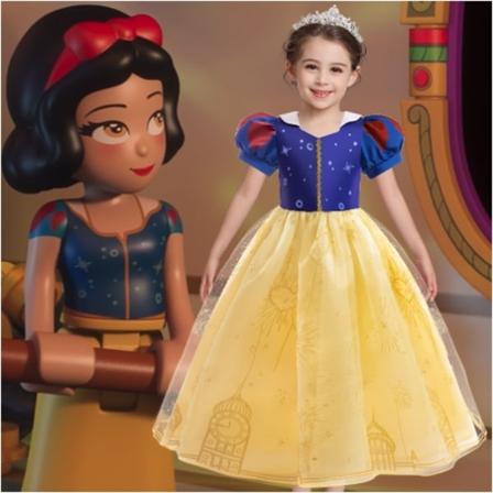 Snövit Flickklänning Prinsesskostym Cosplay Julklänning 150cm