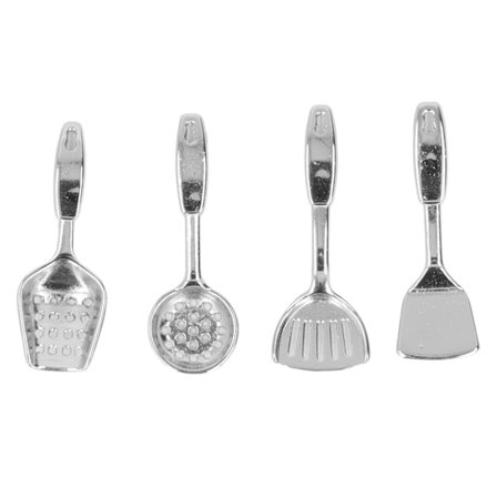 Miniatyr köksredskapsset sked spade verktyg 1:12 skala dockskåp köksredskap bordsdekorationstillbehör