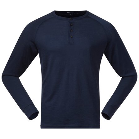 Bergans Men's Lysebu Wool Henley Men long-sleeved sweaters Blue M