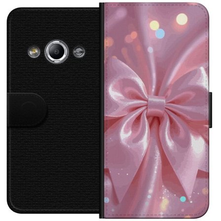 Kompatibelt Lommeboketui til Samsung Galaxy Xcover 3 Rosa satengbånd - Elegante glitterbånd med lyseffekter