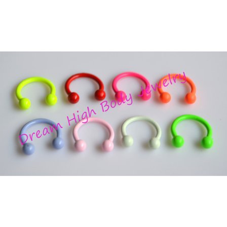 Lävistyskorut BCR Uusin nenäsormus pyöreä neon