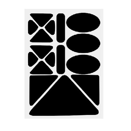 Itsekiinnittyvät korjauspaikat vaatteiden korjaukseen 1 arkki 16-piece