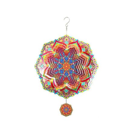 Mandala Vind Spinner Metal 3d Roterende Vindspil Luksus Kunst Have Hængende Udendørs Dekoration