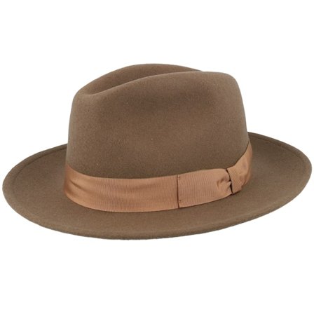 Wigéns - Brown - fedora - Hat - Classico 5 Hat Light Brown Fedora - Hatstore