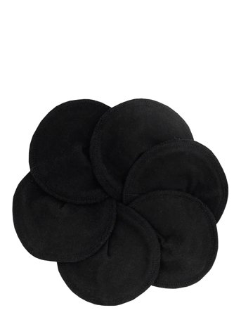 Imse Vimse Nursing Pads Organic Cotton, Black 3-Pairs - Black - ONE SIZE
