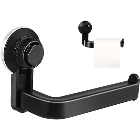 1 musta wc-paperiteline kylpyhuoneen seinälle asennettava paperipyyhke