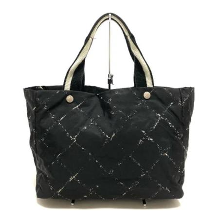 Chanel Vintage, Pre-owned Tote Bags Zwart, Dames, Maat:ONE Size,nylon