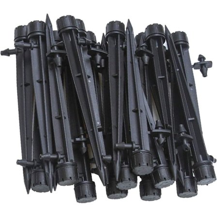 Bevattningsdroppar, med anslutning för 4 mm/7 mm slang, justerbar 360° emitter mikrospridare droppsystem bevattningsslang, 50-pack