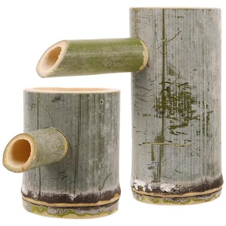 2 kpl bambuinen vesilähde akvaarion koriste bambu pyöräily suihkulähde bambu koriste (16,00 x 16,00 x 8,00 cm, kuten kuvassa)