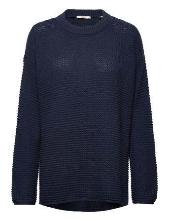 Textured Knitted Jumper Pullover Marineblå Esprit Casual*Betinget Tilbud