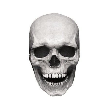Läskig Halloween Helhuvud Käke Movable Skull Mask