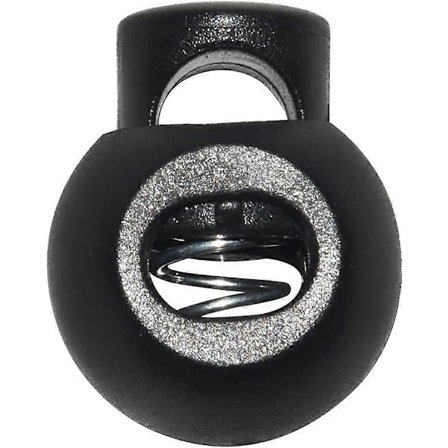 Plast Enkelt Hål Fjäderbelastad Rund Stopp Glidande Snörlås, Extra Stor, 25 RS