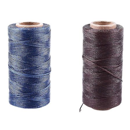 2 kpl 260m 150d 0,8mm nahkaompelulanka vahattu vahattu lanka käsinneula johto käsityö diy uusi tummanruskea &Dar