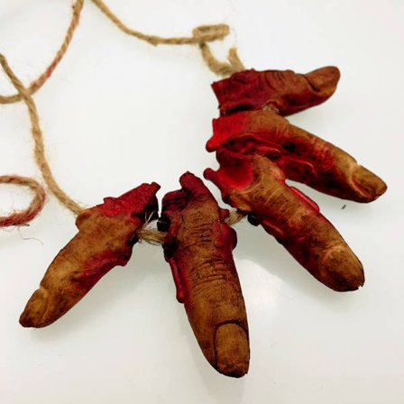 Halloween-pynt, Halloween-dekorasjoner, sminke-scenedesign, zombie-fingerkjeder, spøkelsesfingerkjeder