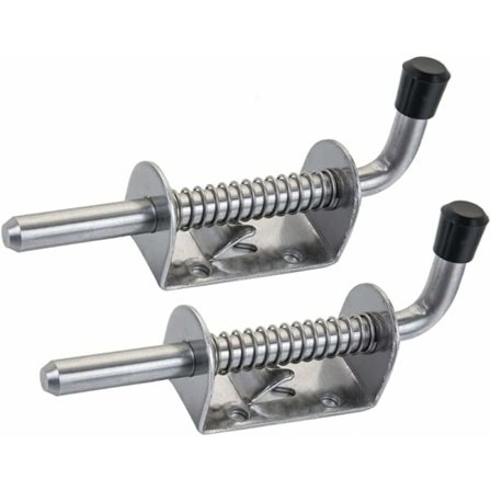 Garageportlås, 2-pack rostfritt stål Targetlås Dörrlås Fönsterlås Husdjursmöbler (Total längd 128 mm [Galvaniserat järn])