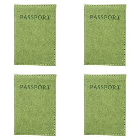 4-rums pas-holder, blød vandtæt PU-læder rejse pung opbevaringsetui lysegrøn