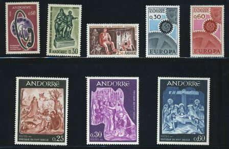 Fransk Andorra - Årgang 1967 - Postfrisk