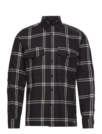 Checked Twill Overshirt L/S Black Lindbergh