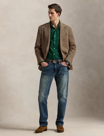 Polo Ralph Lauren Custom Fit Garment-Dyed Oxford Shirt - Green - S