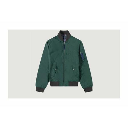 PS By Paul Smith, Recycled nylon bomber jacket Zielony, Mężczyzna, Rozmiar: L