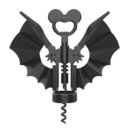 Flermus Vinåpner Med Vinger, 2-i-1 Vinåpner, Halloween Flaskeåpner Dekor