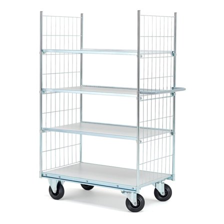 Hyllvagn, 4 st hyllplan, 1000x600 mm